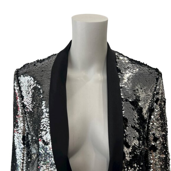 $1320 Golden Goose Silver Sequin Blazer Jacket size IT 42/6 - Picture 4 of 13